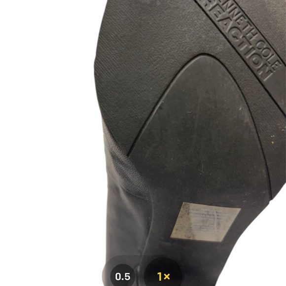 Kenneth Cole Reaction “Maxed Out” Size 9M Black Leather Heels - Picture 10 of 11